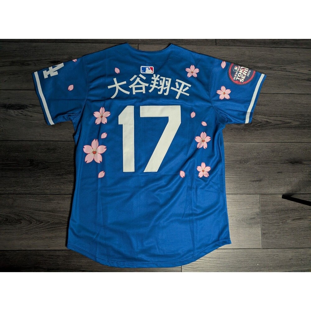 Shohei Ohtani #17 Tokyo Series Cherry Blossom Stitched Dodgers Men's Jersey - Picture 2 of 8